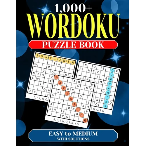 1,000+ Wordoku Puzzle Book for Adults: Word-based Sudoku Puzzles with a secret 9-letter word.