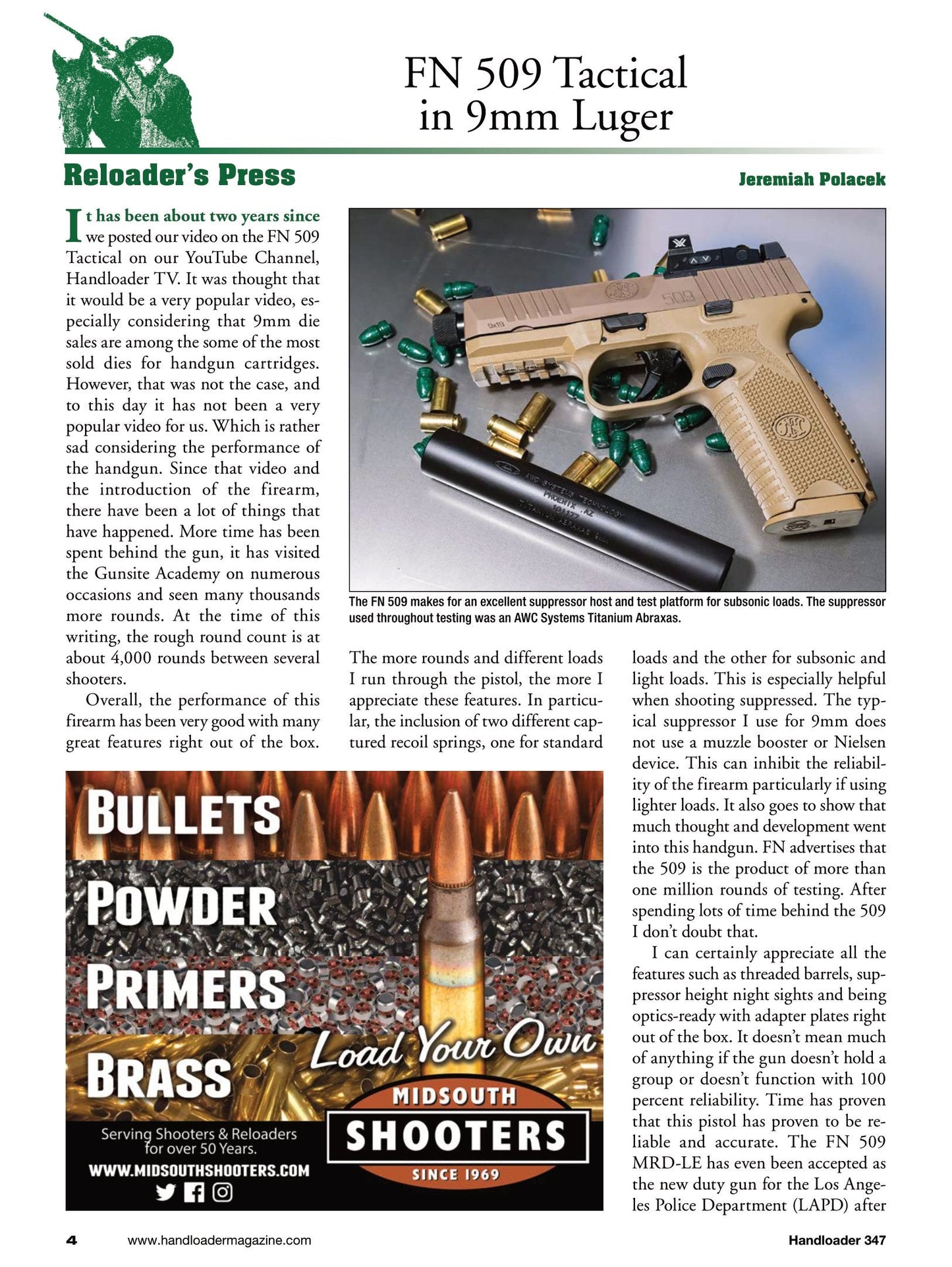 Handloader December 2023 - The Ammunition Reloading Journal: The New Kimber KDS9c 9mm Luger, FN 509, Duplicating Original Loads & Colt Single Action Army
