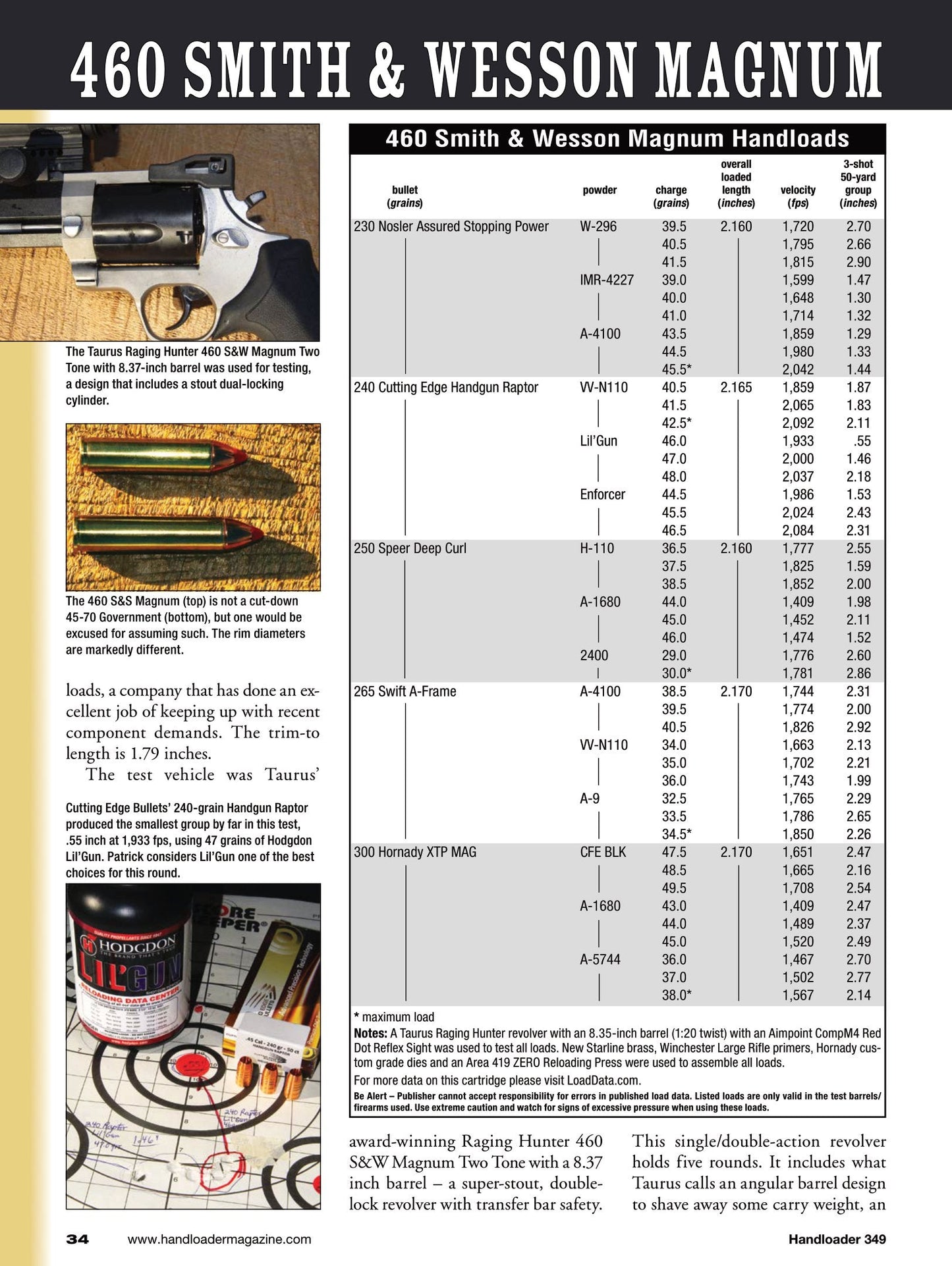Handloader April 2024 -  The Ammunition Reloading Journal: 44 Magnum With Over 200 Loads, The 6mm Bench Rest Ackley, The Lee Loader, Cartridge Case Prep & More!
