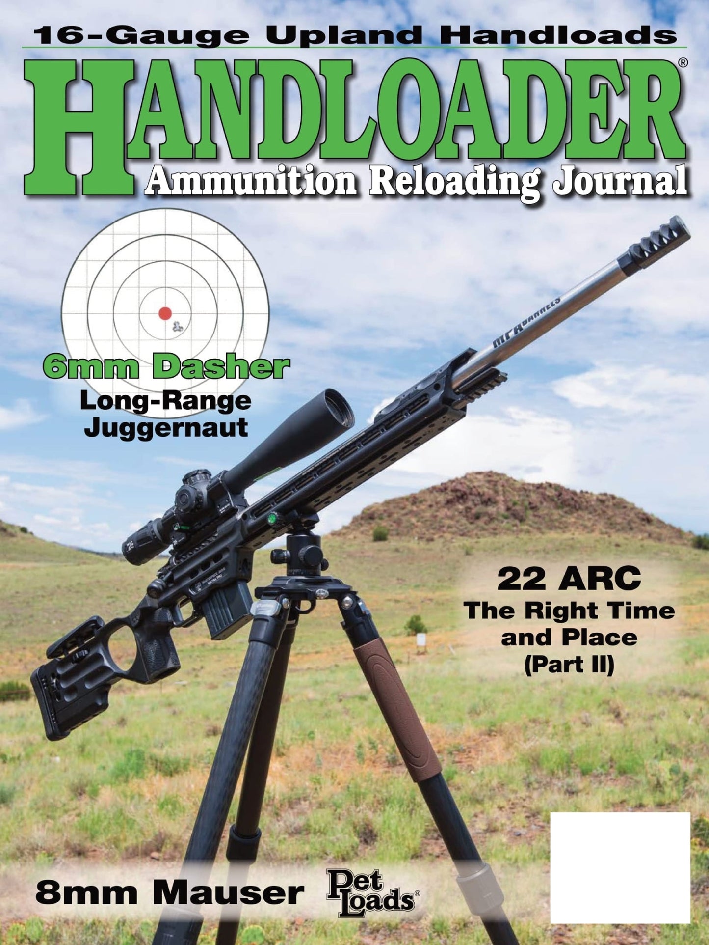 Handloader The Ammunition Reloading Journal - October 2024: 16-Gauge Upland Handloaders, 6mm Dasher, 22 ARC, 8mm Mauser, Bullet Expansion Problems In 38 Special Short-Barrel Revolvers & More!