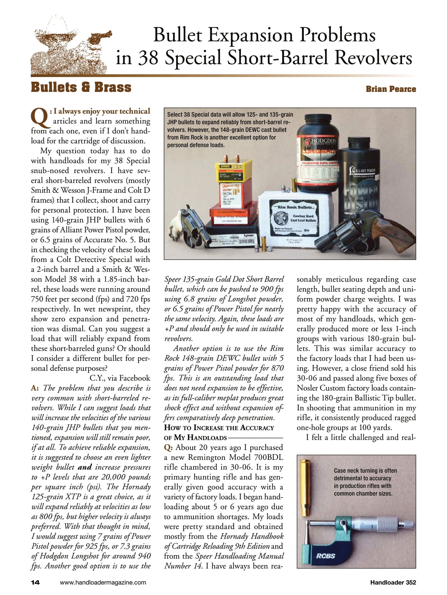 Handloader The Ammunition Reloading Journal - October 2024: 16-Gauge Upland Handloaders, 6mm Dasher, 22 ARC, 8mm Mauser, Bullet Expansion Problems In 38 Special Short-Barrel Revolvers & More!
