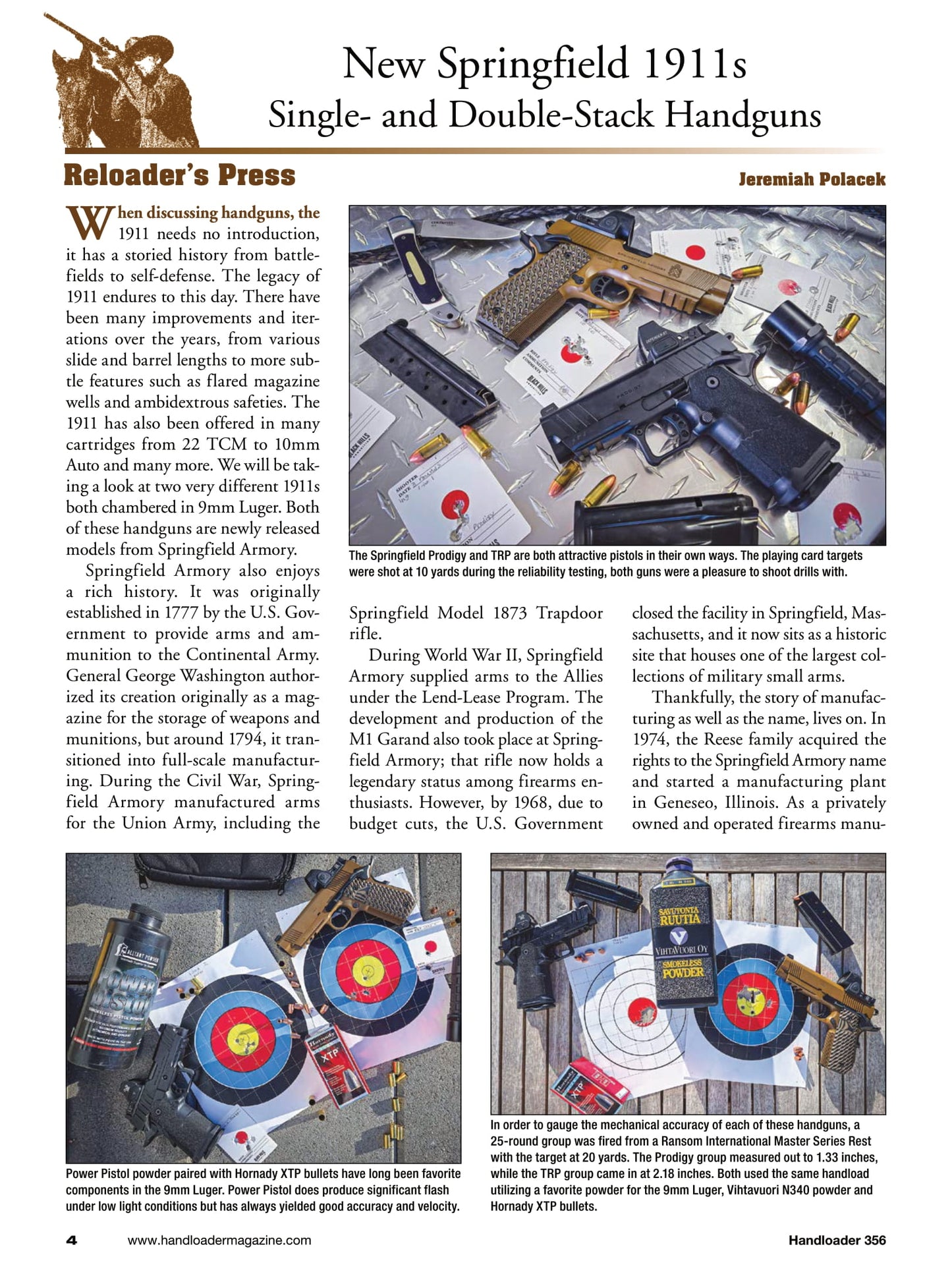 Handloader The Ammunition Reloading Journal - June 2025: 25-20 Winchester, New Springfield 1911s, 10mm Auto In A S&W Model 610, Handloading For 30-06 Rifles, 45 Glock Automatic Pistol & More!