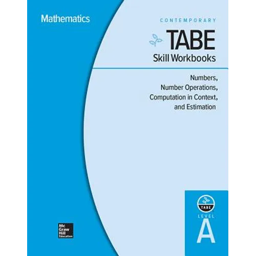 Tabe Skill Workbooks Level A: Numbers, Number Operations, Computation in Context, and Estimation - 10 Pack