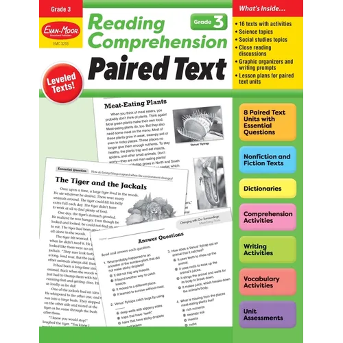 Reading Comprehension: Paired Text, Grade 3 Teacher Resource