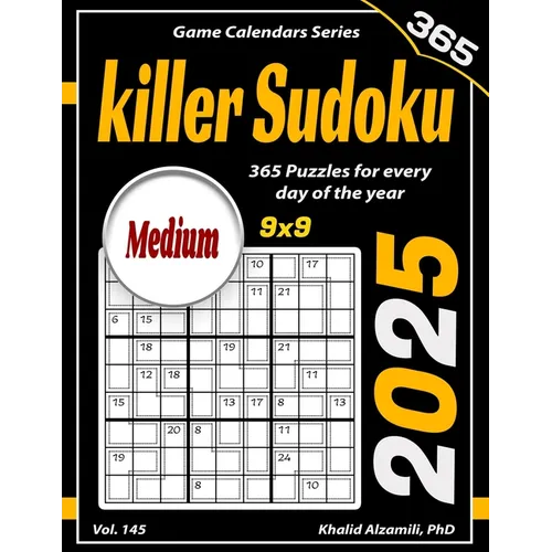 2025 Killer Sudoku: 365 Medium (9x9) Puzzles for Every Day of the Year