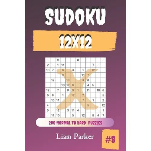 Sudoku X 12x12 - 200 Normal to Hard Puzzles vol.8