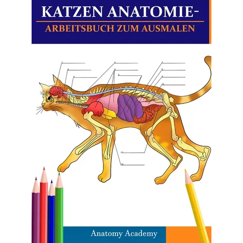 Katzen AnatomieArbeitsbuch zum Ausmalen: Unglaublich detaillierter Selbsttest Katzen Anatomie-Arbeitsbuch zum Ausmalen Perfektes Geschenk für Tiermedi