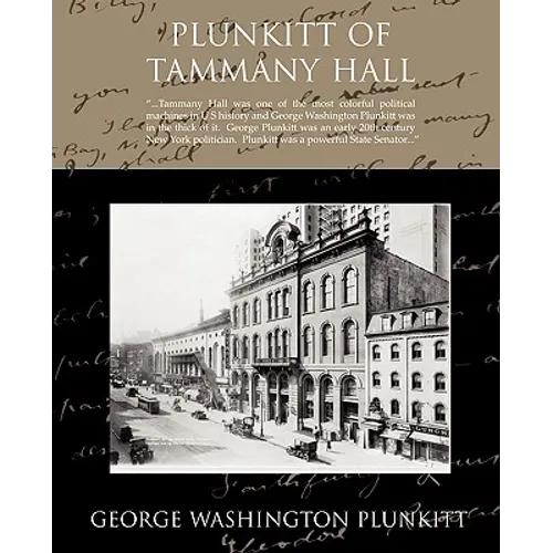 Plunkitt of Tammany Hall