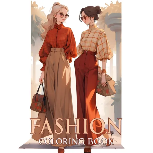Fashion coloring book: Dive into trendy weeks with 50 designs of stylish outfits and chic dresses in this colouring pages for adults, teen gi