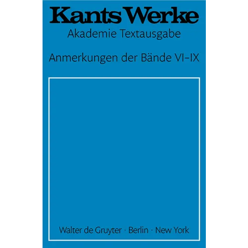 Anmerkungen Der Bände VI-IX