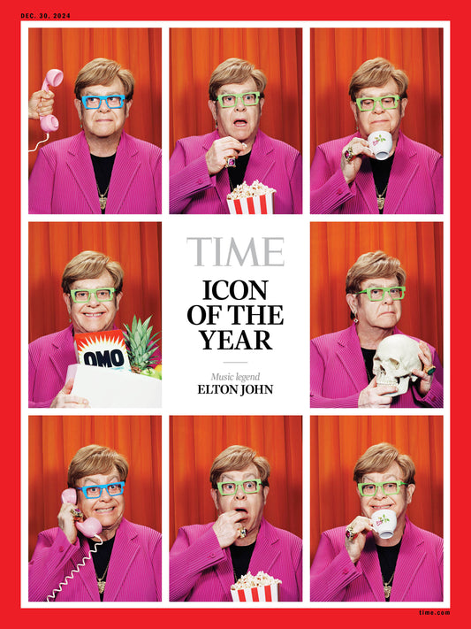 TIME Magazine 2024 Icon of the Year - Elton John: Music Legend, Rocket Man Hitmaker, Grammy & Oscar Winner, LGBTQ+ Advocate, AIDS Activist, Disney & Broadway Composer, Fashion Trailblazer & More!