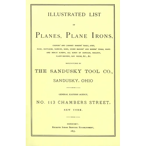 Sandusky Tool Co. 1877 Catalog