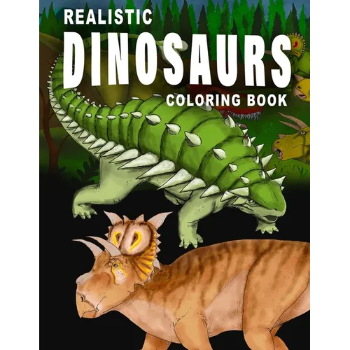 Realistic Dinosaurs coloring book