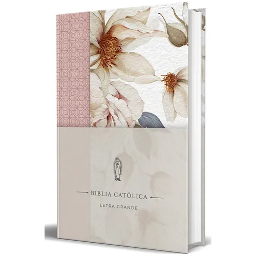 La Biblia Católica: Edición Letra Grande. Tapa Dura, Tela Rosada Con Flores / Catholic Bible: Large Print, Hard Cover, Pink Cloth with Flowers