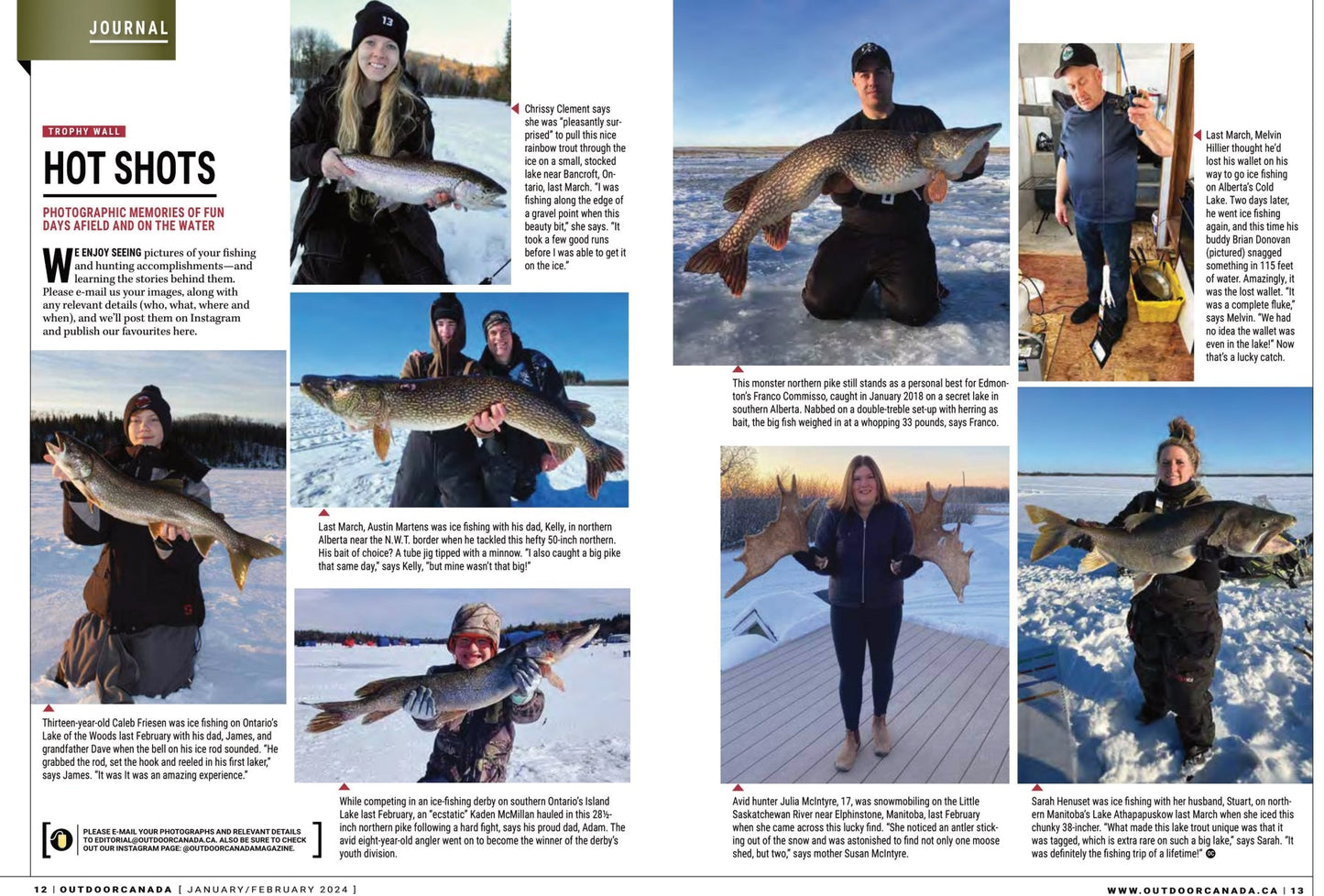 Outdoor Canada - Your Winter 2024 Expert Hardwater Action Guide: 4 Awesome Ice-Fishing Munchies, Great Gear For Winter Anglers, Prairie Lunker Tactics, Top Waterfowl Shotshells & More!
