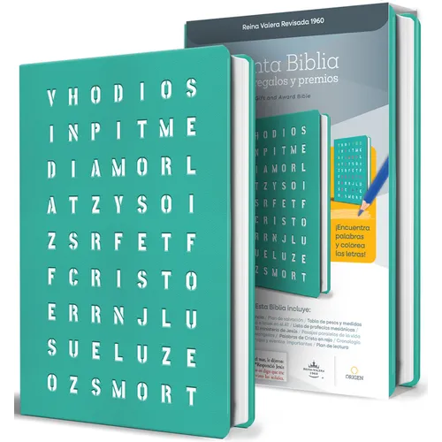Biblia Rvr 1960 Para Regalos Y Premios, Aguamarina Con Sopa de Letras / Spanish Bible Rvr 1960 Gift and Award Bible, Aquamarine Special Edition Wordse