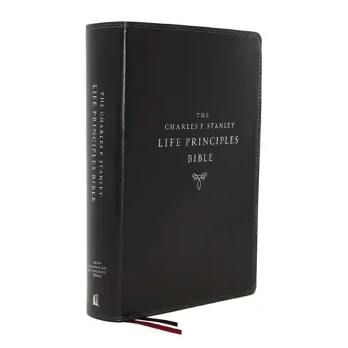 Nasb, Charles F. Stanley Life Principles Bible, 2nd Edition, Leathersoft, Black, Thumb Indexed, Comfort Print: Holy Bible, New American Standard Bible