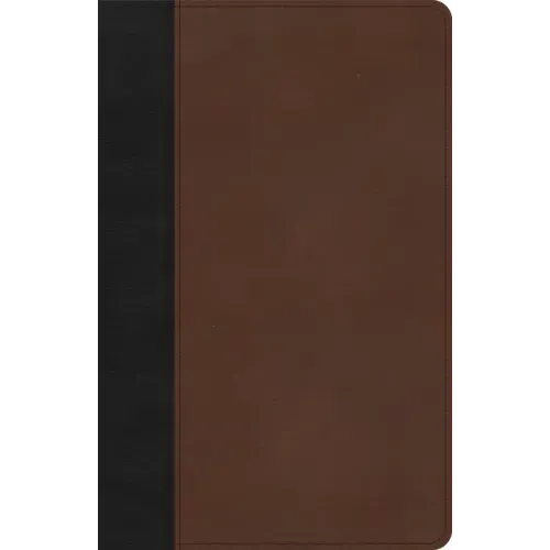 CSB Thinline Bible, Black/Brown Leathertouch