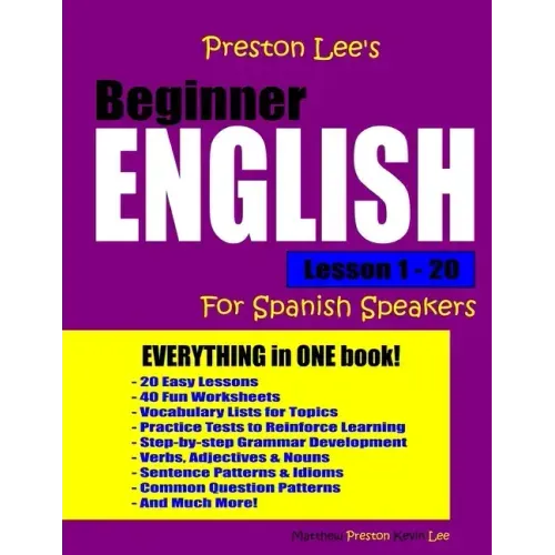 Preston Lee's Beginner English Lesson 1 - 20 For Spanish Speakers