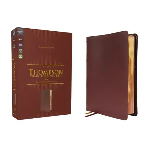 Nkjv, Thompson Chain-Reference Bible, Genuine Leather, Calfskin, Burgundy, Red Letter, Comfort Print