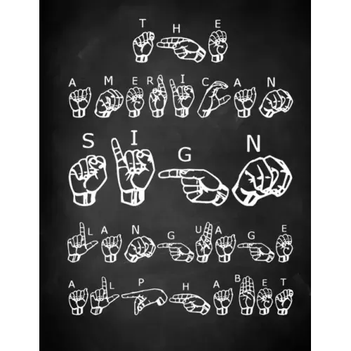 ASL American Sign Language: Alphabet Book For Beginners: For All Ages - Hand Signs