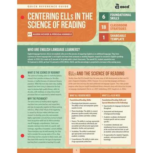 Centering Ells in the Science of Reading (Quick Reference Guide)