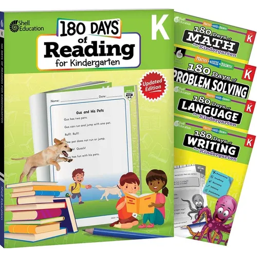 180 Days(tm) Reading, Math, Language, Writing, & Problem Solving for Kindergarten: 5-Book Set: Practice, Assess, Diagnose