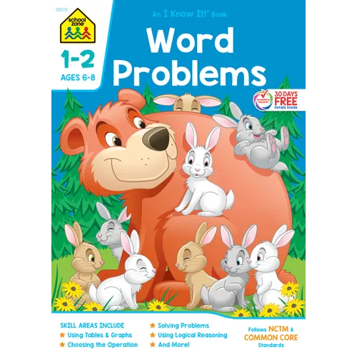 School Zone Word Problems Grades 1-2 Workbook