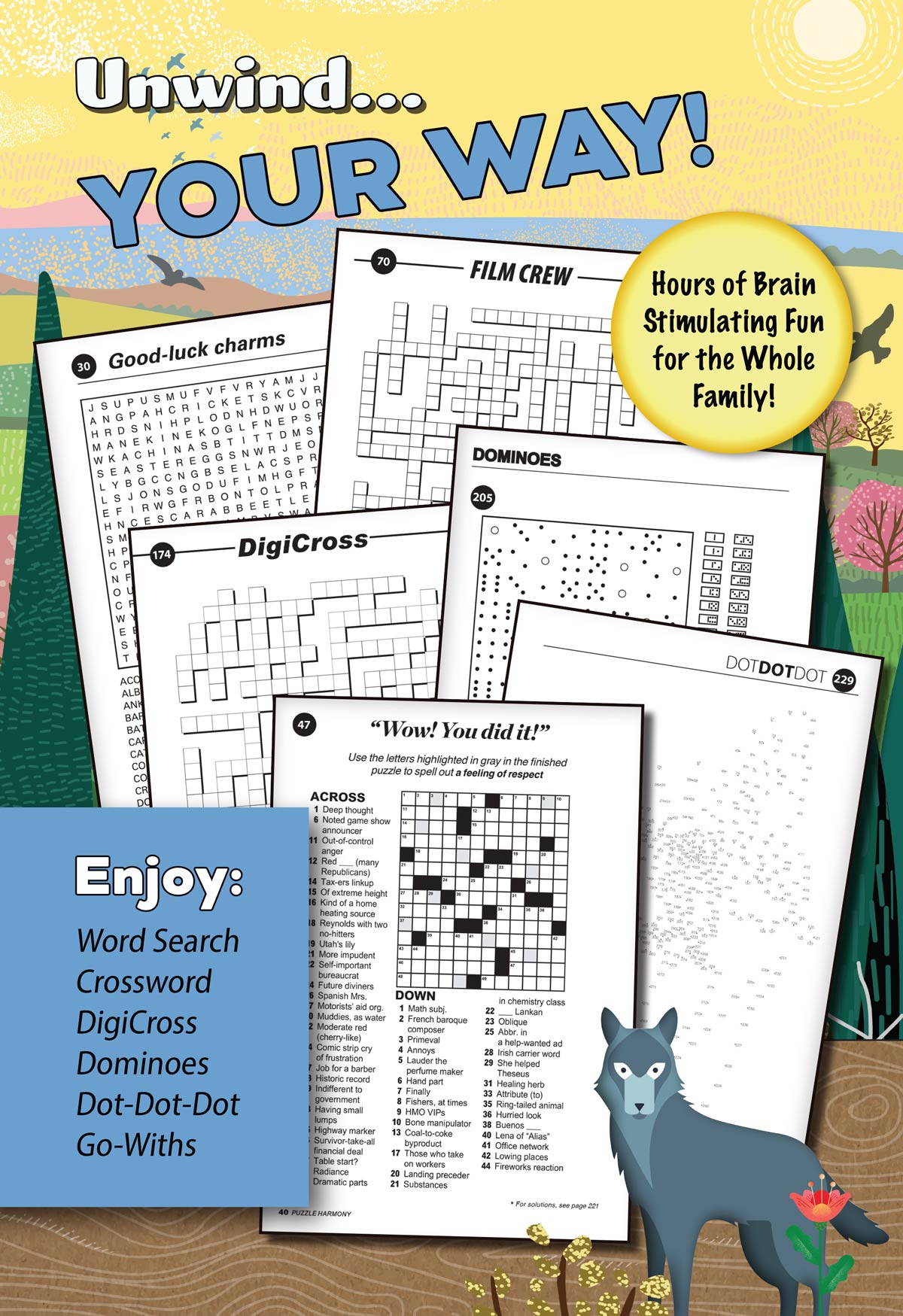Puzzle Harmony - Variety Puzzles Nature's Beauty Special: 520+ Puzzles, Nature Themed Full-Sized Book, Fun For All Ages, Crossword, Sudoku, Dominoes, Word Search, Relax, Unwind, Unplug, De-Stress, Sit Back & Solve!