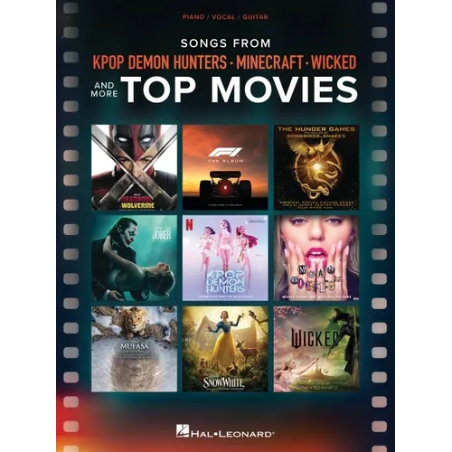 Songs from Kpop Demon Hunters, Minecraft, Wicked and More Top Movies - Piano/Vocal/Guitar Songbook