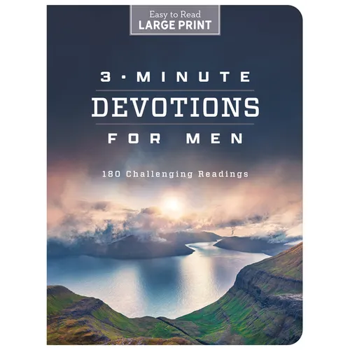 3-Minute Devotions for Men Large Print: 180 Challenging Readings