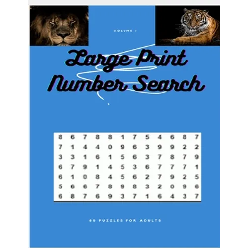 Large Print Number Search: Number Search Keep Brain Healthy Activity