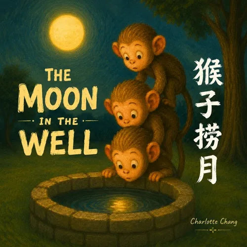 The Moon In The Well: A Rhyming Picture Book of a Classic Chinese Folktale in English, Simplified Chinese, & Pinyin!