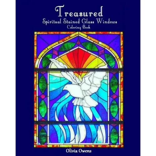Treasured: Spiritual Stained Glass Windows Coloring Book