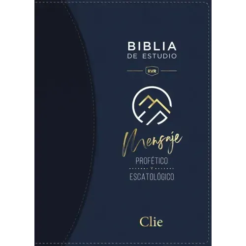 Rvr, Biblia de Estudio del Mensaje Profético Y Escatológico, Leathersoft, Azul, Interior a DOS Colores