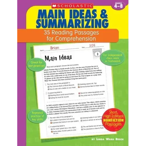 35 Reading Passages for Comprehension: Main Ideas & Summarizing: 35 Reading Passages for Comprehension