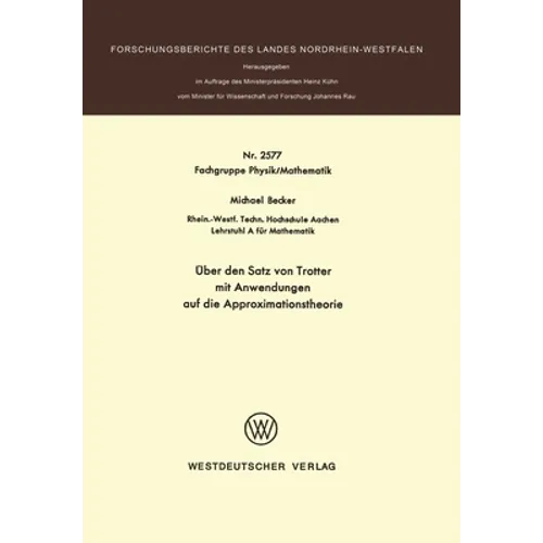 Über den Satz von Trotter mit Anwendungen auf die Approximationstheorie