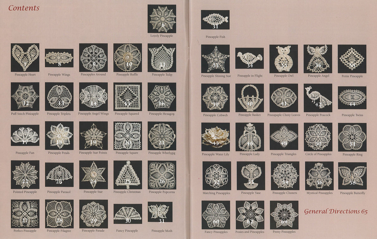 50 Fabulous Pineapple Crochet Motifs Book