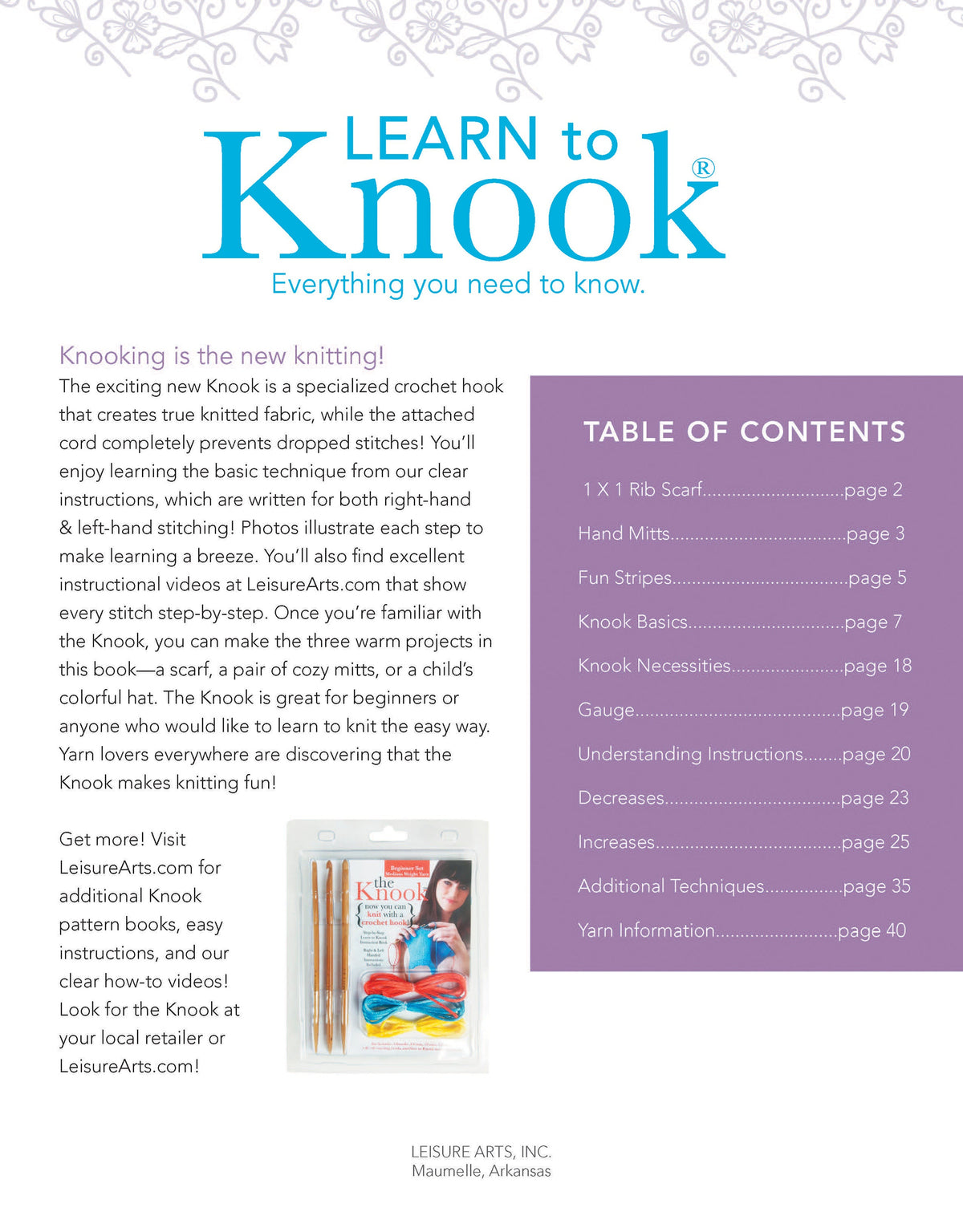 Learn to Knook Book