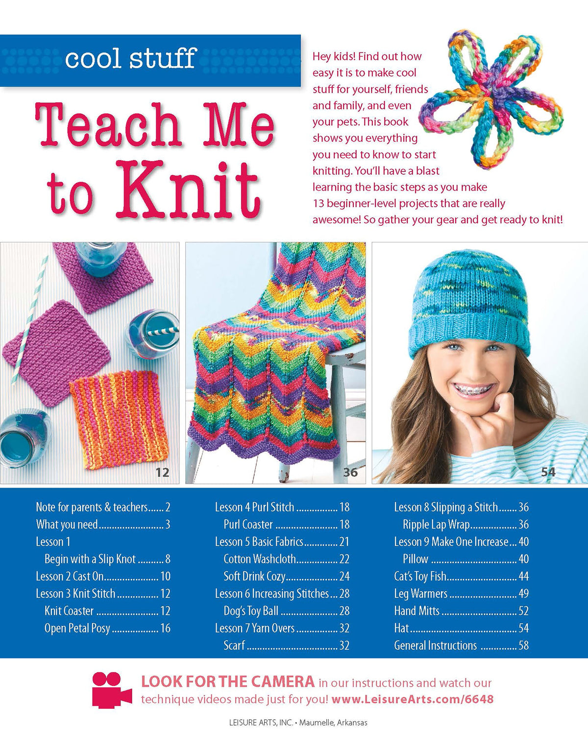 Cool Stuff Teach Me to Knit—13 Projects for Kids 9-14 Book