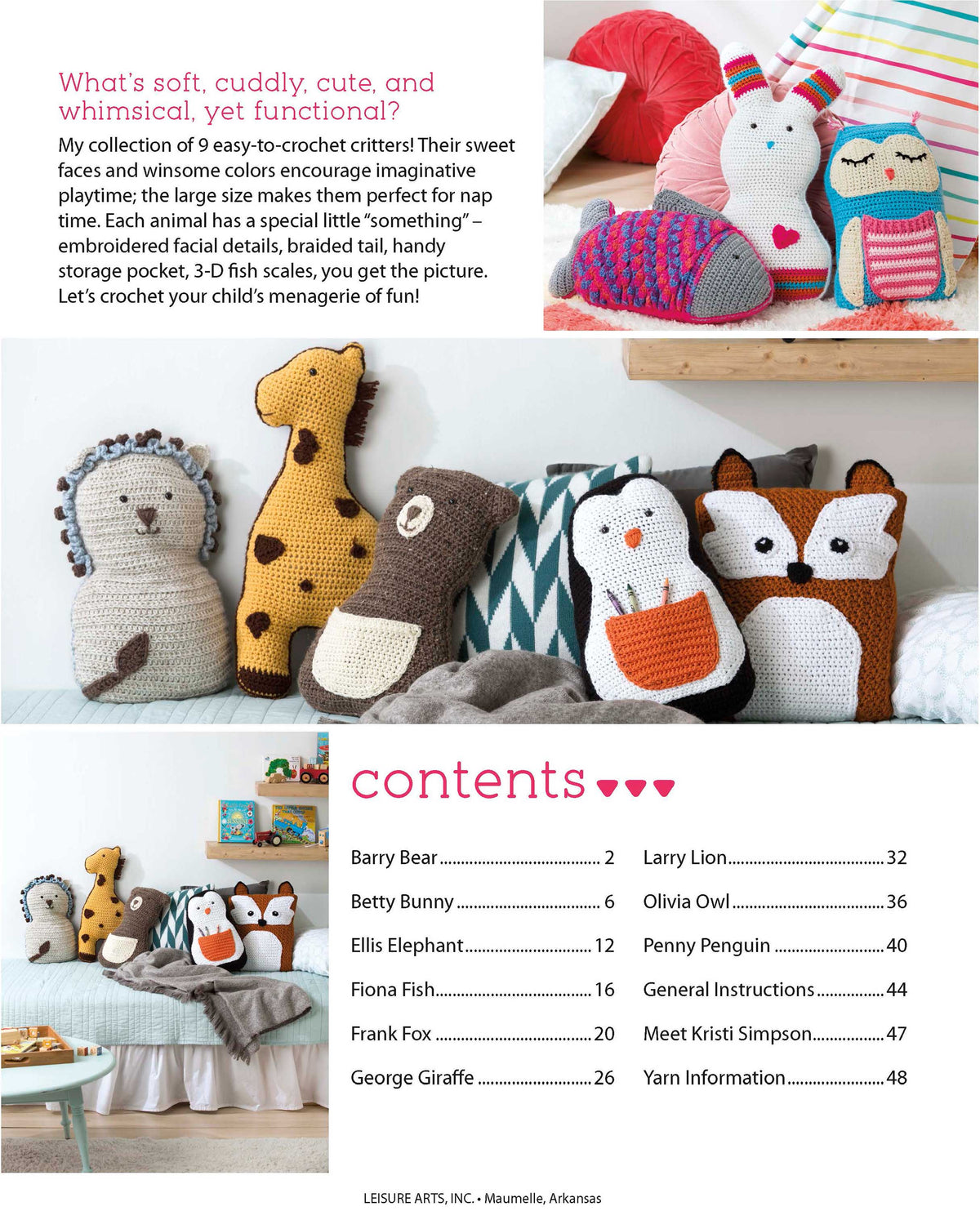 Fun Animal Pillows—9 Huggable Friends to Stitch for Little Ones Book