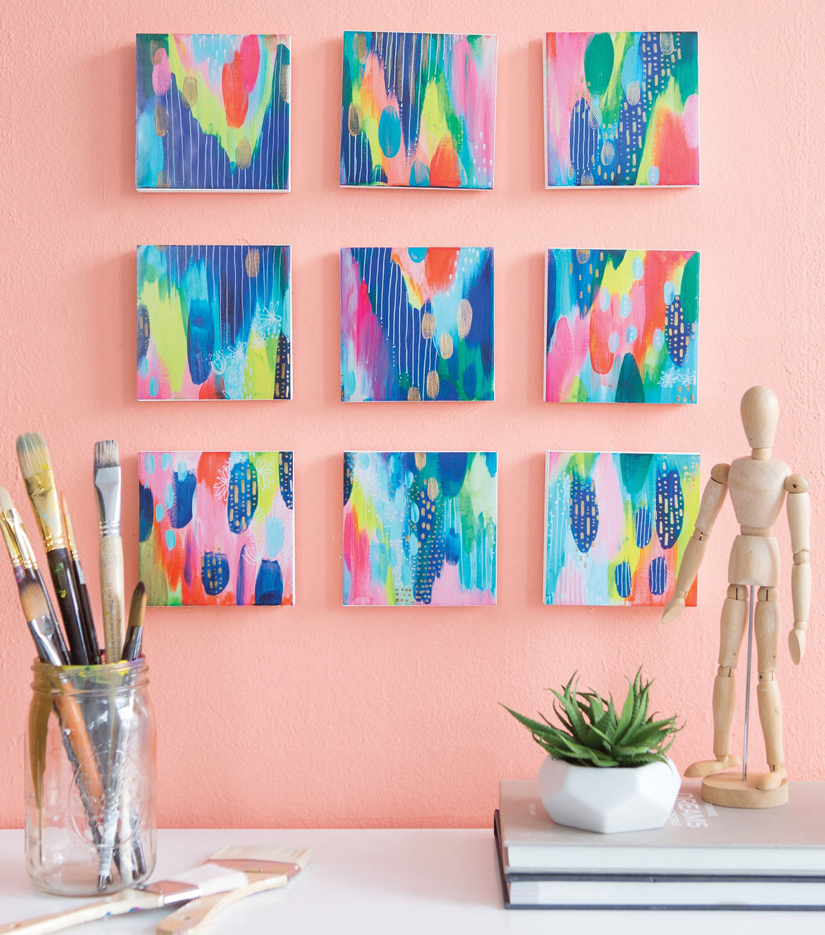 Happy Abstracts—Fearless Painting for True Beginners Book