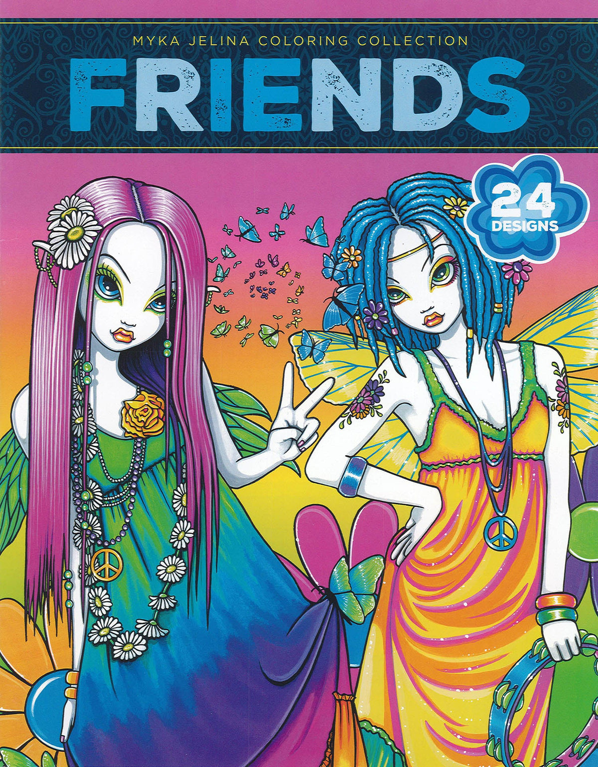 Friends—24 Designs; Myka Jelina Coloring Collection Book