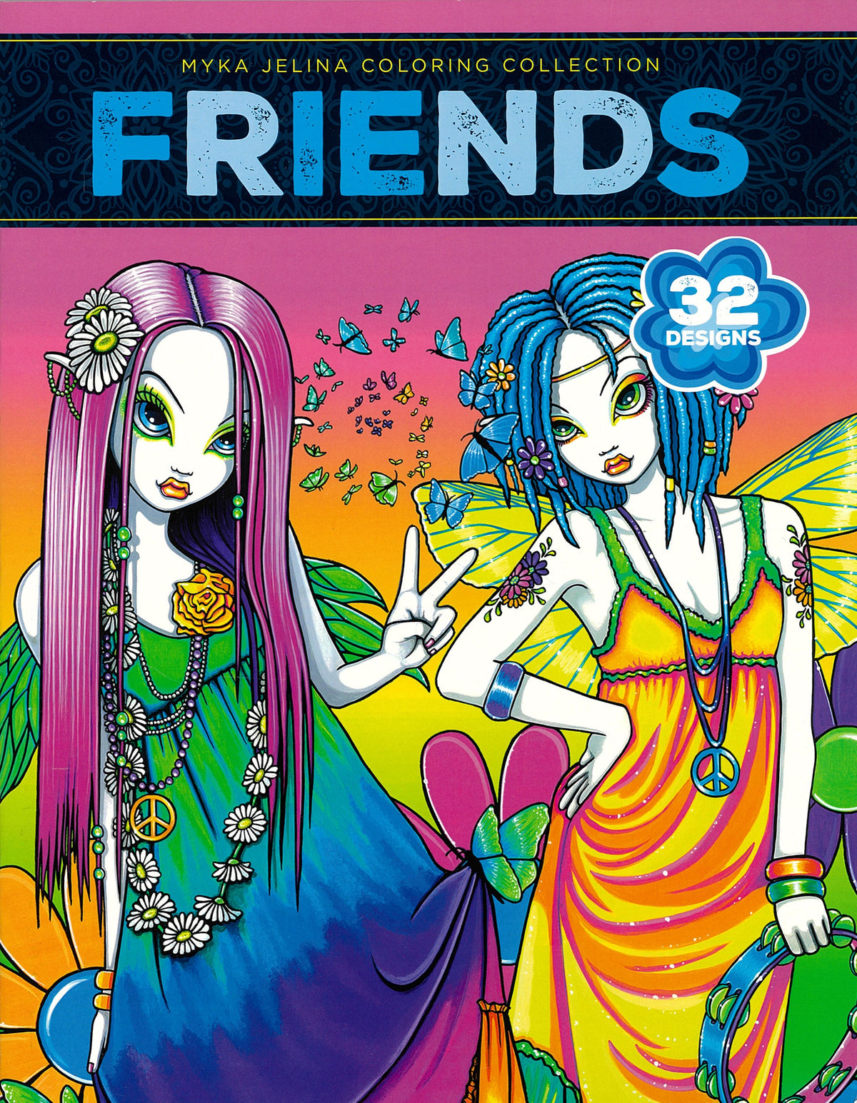 Friends—32 Designs; Myka Jelina Coloring Collection Book