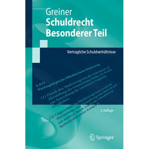 Schuldrecht Besonderer Teil: Vertragliche Schuldverhältnisse
