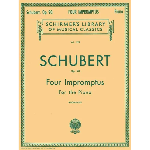 4 Impromptus, Op. 90: Schirmer Library of Classics Volume 1125 Piano Solo