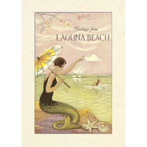 Vintage Lined Notebook Greetings from Laguna Beach
