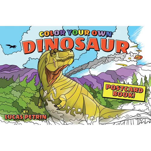 Color Your Own Dinosaur Postcard Book