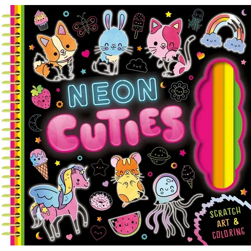 Neon Cuties: Scratch Art & Coloring