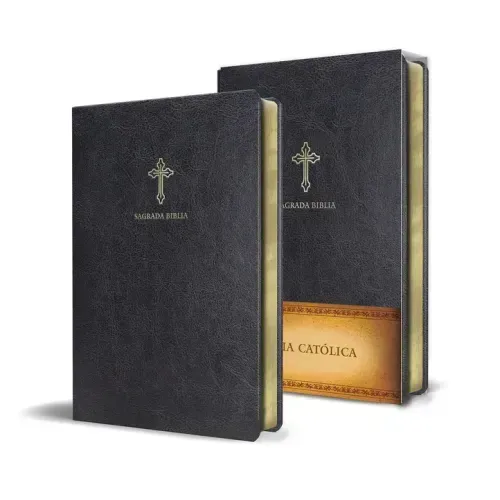 Biblia Católica En Español. Símil Piel Negro, Tamaño Pequeño / Catholic Bible. Spanish-Language, Leathersoft, Black, Compact